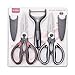QYZHLI Heavy Duty Kitchen Scissors,Dishwasher Safe Kitchen Shears,Stainless Steel Poultry Scissors Set,Ultra Sharp 3 Pack Scissors With Peeler