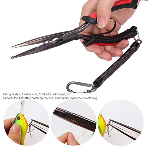 Vbestlife L-Zange Werkzeug, Angelhaken entfernen Drahtschneider Angelzange mit Anti-Lost-Seil für Angelausrüstung – Bild 7