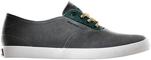 Dekline Daily Men's Skateboard Shoes (13, Charcoal/Teal Suede/Canvas)