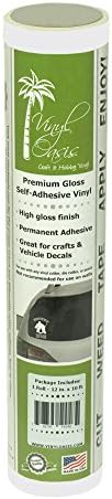 Vinyl Oasis - Gloss White - 12 in. x 10 ft. Roll - Premium Self-Adhesive Vinyl For Craft Cutters