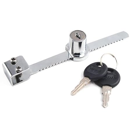 Showcase Display Cabinet Sliding Glass Door Lock 2 Keys Safety