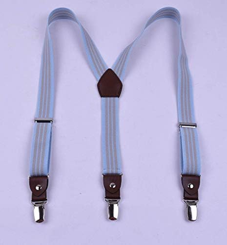 ORSKY Men Boys Bow Tie and Suspenders Adjustable Elastic