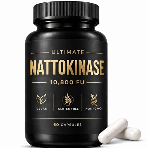 Nattokinase - 540mg - 10800 FU 𝗦𝘂𝗽𝗽𝗹𝗲𝗺𝗲𝗻𝘁, 60 Capsules