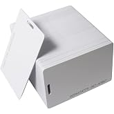Getmorv 100 PCS 125KHz RFID Proximity ID Cards with Slot Hole Punch Key Token Tag Card for Entry Access Control System for Electronic Door Cabinet Lock EM4100 TK4100 Read-Only