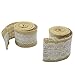 Aokbean 11 Yards/394 Inch Rustic Wedding Favor Jute Burlap Rolls Ribbon with White Lace Trims Tape Ribbon and 98 Feet Jute Twine(White)