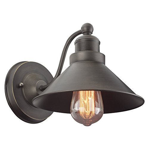 Revel Welton 8.5" Modern Industrial Wall Sconce, Brushed Dark Bronze Finish