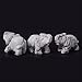 Carved Natural White Howlite Gemstone Elephant Healing Guardian Statue Figurine Crafts 2 inch