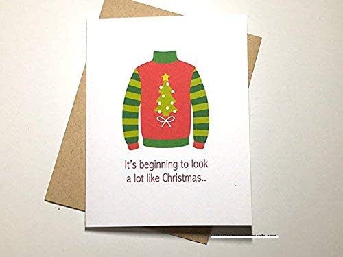 ugly christmas sweater card ideas