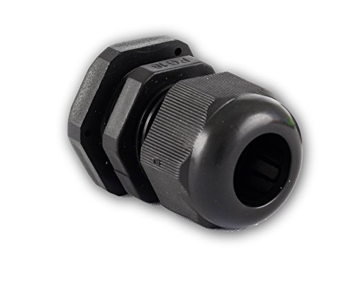 Waterproof Cable Gland Joints - Adjustable Lock Nut - 3.5 to 13mm - Heavy Duty Electrical Wiring Connector Fittings - PG7, PG9, PG11, PG13.5, PG16 - 25 Pcs - White - by Gee Gadgets
