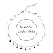 Manerson Lucky Star Choker Necklace Pendant Disc Chain Statement Necklace for Women Girls (Silver)