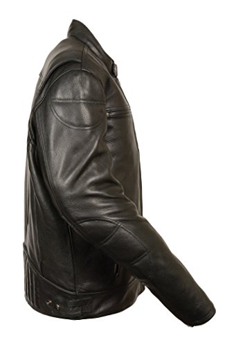 Milwaukee Leather Men's Updated Vented Scooter Jacket (Black, Medium)