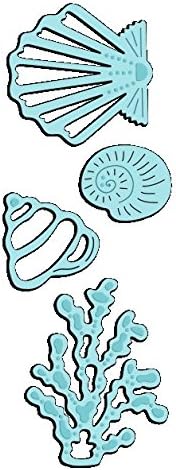 Sweet Dixie SDD132 Seashells & Seaweed Die, Metal, Grey, 6.1x4.5x0.1 cm