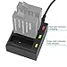 Gonine Battery Charger for GoPro Fusion, 3 Channel Charged ASBBA-001 Batteries, Red/Green LED Charging Status Indicators, USB Micro Charger with Type C Port.