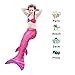 Familycrazy Mermaid Tail for Swimming Girls Swimsuit Princess Bikini Set Bathing Suit Swimmable Costume (No Monofin)