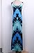 FOCUSNORM Women’s Sexy Boho Maxi Dress for Evening Party Summer Straps Sundress (Blue, S)