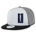 DECKY 3 Tone Flat Bill Snapbacks, Grey/Black