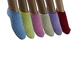 Non-skid Soft Gripper Socks Cozy Fuzzy Slipper Socks, Value Pack, Mary Jane Style