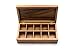 Ironwood Gourmet Rectangular Vauxhall Double Tea Box, Acacia Wood,Brown, 10 Compartment