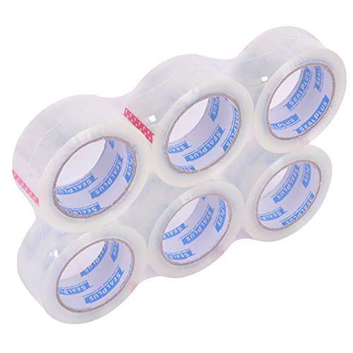 Tangkula Clear Packing Tape Rolls 2" x 110 Yards (330') Heavy Duty Shipping Packaging Tape Office Home Use Moving Adhesive Carton Box Sealing Tape