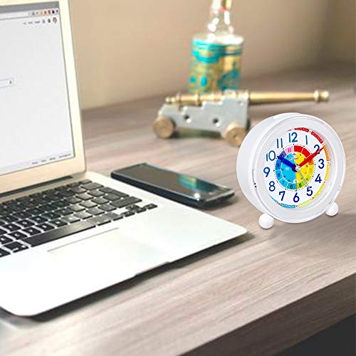 Tinload Analog Alarm Clock for Kids, Telling Time Teaching Design