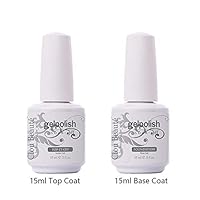 Clou Beaute 15ml Base & Top Soak Off UV Led Gel Polish Lacquer Nail Art Manicure Varnish Primer Base Coat and Top Coat