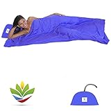 Hammock Bliss Sleep Sack – Travel and Camping Sleeping Sheet – Sleeping Bag Liner and Travel Pillow – Dream in Bliss
