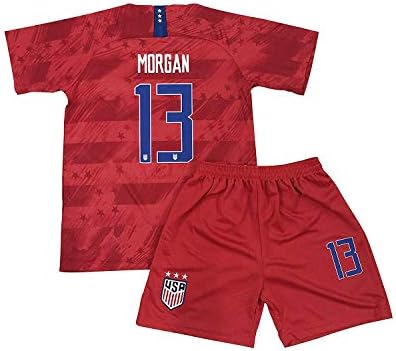 New Alex Morgan #13 USA Team Home Away Soccer Jersey & Shorts for Kids/Youths