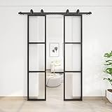 JUBEST 36in x 84in Double Barn Door with Hardware