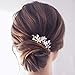 Catery Flower Bride Wedding Hair Pins Crystal Pearl Hair Set Jewelry Headpieces Bridal Decorative Hair Accessories for Women Pack of 2 (Rose Gold)