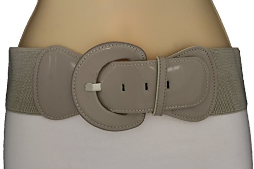 TFJ Women Belt Hip Elastic High Waist Band Plus Size M L Xl Light Beige