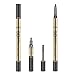 TC Joy 3 in 1 Eyebrow Pencil with Eyebrow Powder and Eyebrow Dye, Professional 3D Eyebrow Cosmetic Makeup Tool, Waterproof Natural and Long-lasting Dark Brown-2#
