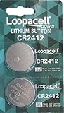 Loopacell CR2412 CR 2412 Lithium 3V 2 Batteries