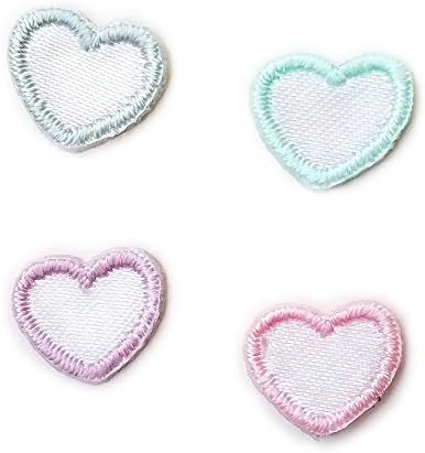 Colorful Small Hearts Embroidered Iron-On Patch Sticker Set (4PCS)