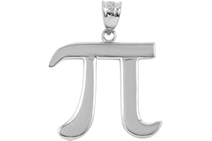 CLADDAGH GOLD 925 Sterling Silver Mathematical Pi Symbol Pendant