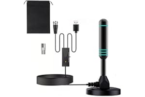 MRTVANT TV Antenna for Smart TV - Digital TVS Antenna with Amplifier 360° Reception Signal Booster, Indoor 500+ Miles Long Range, HD Antenna Supports 4K 8K, 1080p TVs-12ft Coaxial Cable, Support All TVS