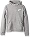 NIKE Sportswear Boys' Club Pullover Hoodie, Carbon Heather/Carbon Heather/White, Medium