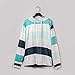 Womens Color Block Striped Sweatshirt Crewneck Long Sleeve Loose Pullover Tops Green