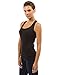 PattyBoutik Women Crochet Lace Racerback Tank Top (Black Small)