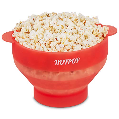 The Original Hotpop Microwave Popcorn Popper, Silicone Popcorn Maker