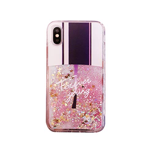 Omio for iPhone Xs Max Case Flowing Liquid Sparkle Creative Nail Polish Design Fashion Quicksand Cover for iPhone Xs Max Case Glitter Bling Slim Protective Anti Scratch Bumper Case for iPhone Xs Max