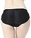 Everbellus Women's Padded Seamless Butt Hip Enhancer Panties Boy Shorts Black M