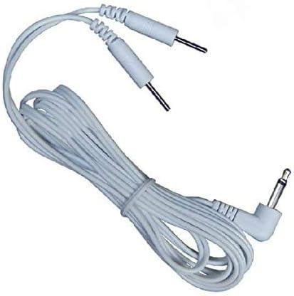 DC 3.5mm Length 60''Electrode Wires for Tens EMS Machine 2-pin Cables Standard Connection 3.5mm Reusable 2mm Plug (5)