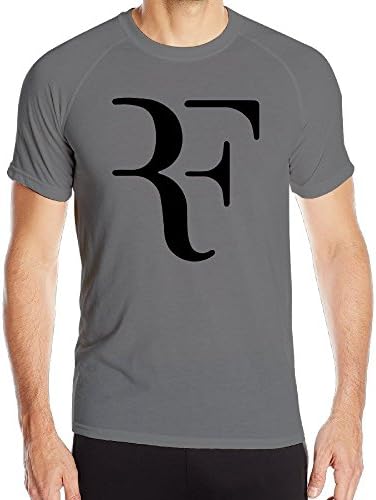 IEFFAT Men's Roger Federer Logo Sport Quick Dry Short Sleeved T Shirts