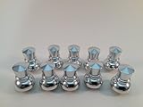 Set of 10 Beer Tap Aluminum Finials Chrome colored Silver