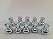 Set of 10 Beer Tap Aluminum Finials Chrome colored Silver