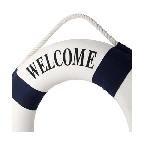 MagiDeal-Welcome-Blue-Nautical-Wall-Decor-Ship-Boat-Ring-Life-Buoy-Preserver-14cm