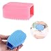 AKOAK 2 Pcs Candy Color Blue and Pink Silicone Washboard Creative Mini Handheld Laundry Washboard primary