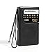 Portable AM/FM Radio Battery Operated Transistor Radio - Excellent Reception, Built-in Speaker and Headphone Jack for Walking Hiking Camping & Emergency Use