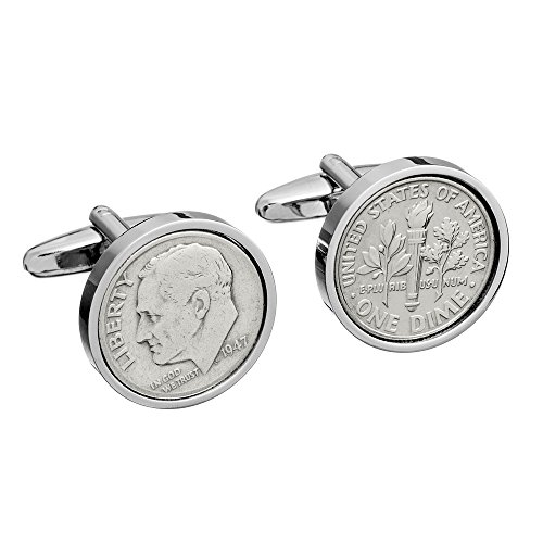 70th Birthday Gift -1947 Birthday Cufflinks- Genuine 1947 Coin-100% satisfaction