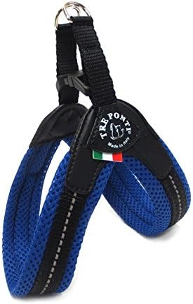 Tre Ponti Fibbia Small Dog Mesh Harness, 1 cm, Light Blue